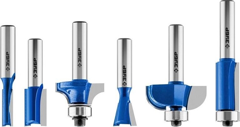 Набор фрез по дереву ЗУБР ПРОФЕССИОНАЛ 6 шт. 28795-H6