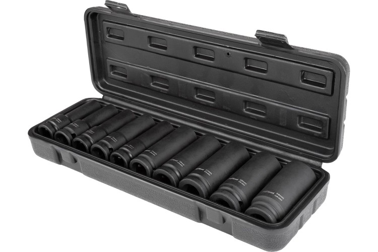 Набор головок 1/2" AV Steel AV-721410 ударных удлиненных, 10-24мм, 10 предм.