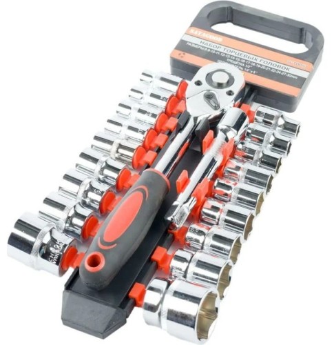 Набор головок 1/2" GOODKING T-1220 торцевых с трещоткой, 20 предметов