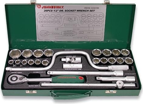 Набор головок 1/2" JONNESWAY S04H4726S 1/2"DR, 12-34 мм, 26 предметов 047535
