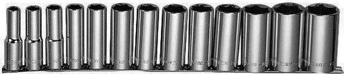 Набор головок 1/2" JONNESWAY S05HD4113S глубоких MAXI-DRIVE на держателе, 13 предметов 049081