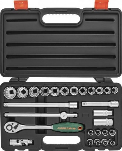 Набор головок 1/2" JONNESWAY S68H4127S 1/2"DR Super Tech, 27 предметов 048861