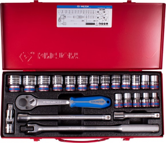 Набор головок 1/2" KING TONY 4031MR 10-32 мм, 23 предмета - изображение 2