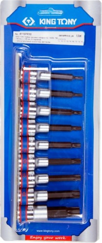 Набор головок 1/2" KING TONY 4119PR10 1/2", 9 предметов TORX
