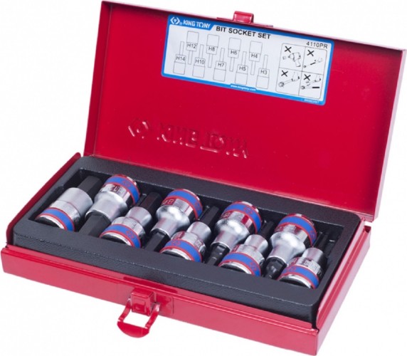Набор головок 1/2" KING TONY 4110PR 1/2", 9 предметов
