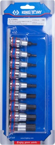 Набор головок 1/2" KING TONY 4110PR10 1/2", 9 предметов