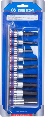 Набор головок 1/2" KING TONY 4120PR10 1/2", 9 предметов