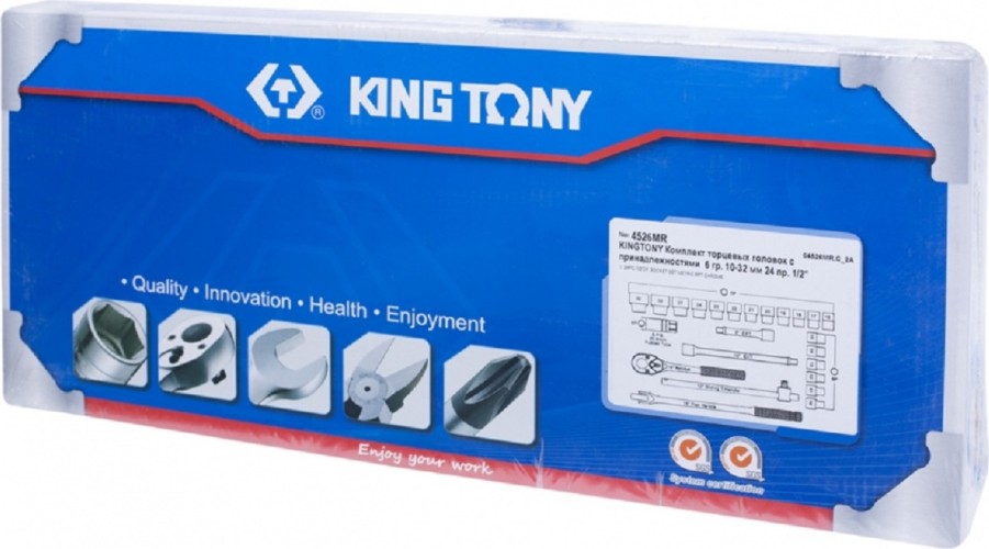 Набор головок 1/2" KING TONY 4526MR 1/2", 24 предмета - изображение 2