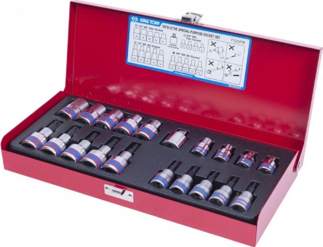 Набор головок 1/2" KING TONY 7120PR 1/2" и 3/8", 20 предметов