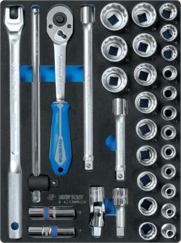 Набор головок 1/2" KING TONY 9-4233MRV04 12-ти гранные, ложемент, 33 пр