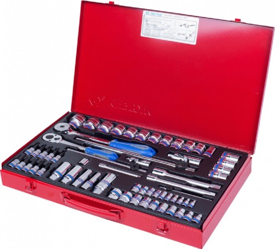Набор головок 1/2" KING TONY 9563MR01 1/4", 3/8", 1/2", 62 предмета