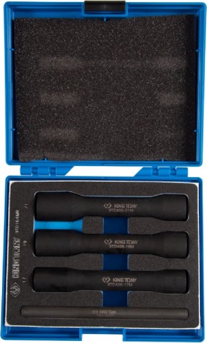 Набор головок 1/2" KING TONY 9TD164MR для поврежденных гаек и болтов, 17, 19, 21 мм, 4 п