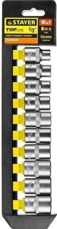 Набор головок 1/2" STAYER RSS 10L 10 предметов 27755-H10 27755-H10