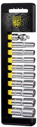 Набор головок 1/4" BERGER BG2033 SuperLock удлиненных (6-14 мм) 10 пр.