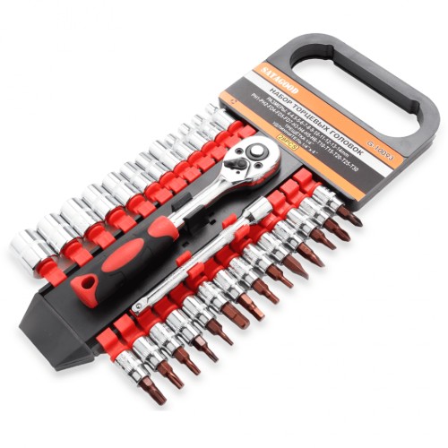 Набор головок 1/4" GOODKING T-1428 торцевых с трещоткой, 28 предметов