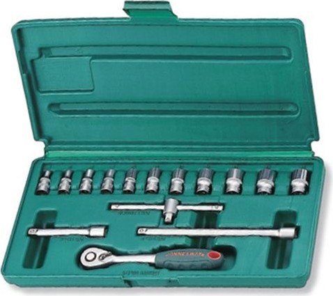 Набор головок 1/4" JONNESWAY S04H2715S 1/4"DR, 4-14 мм, 15 предметов 047482
