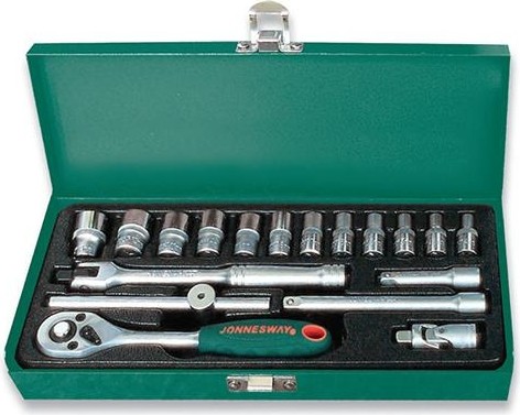 Набор головок 1/4" JONNESWAY S04H2118S 1/4"DR, 4-13 мм, 18 предметов 047434