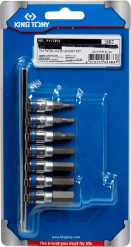 Набор головок 1/4" KING TONY 2127PR 1/4", 7 предметов