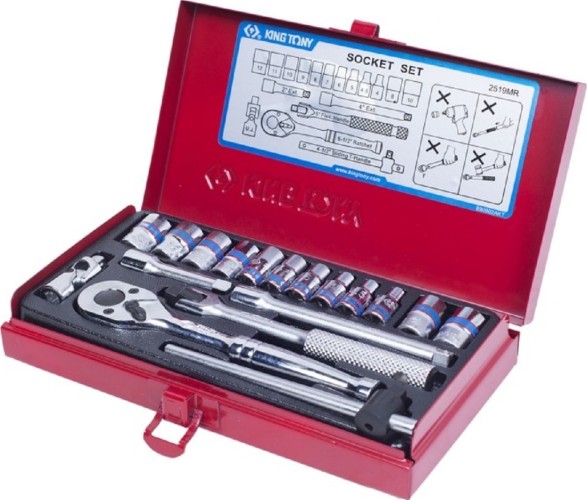 Набор головок 1/4" KING TONY 2519MR 1/4", 18 предметов