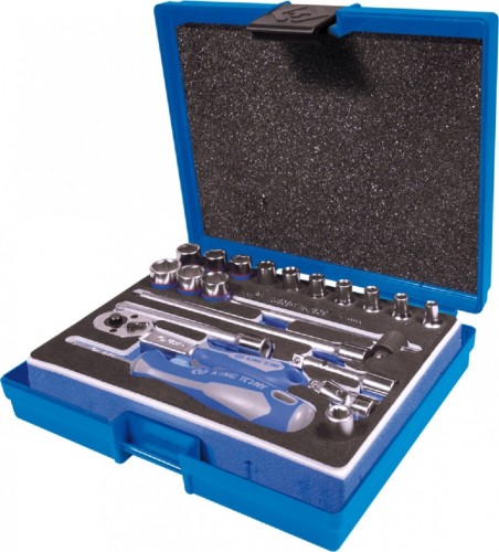 Набор головок 1/4" KING TONY 2524MRV 6-ти гранные, 4-14 мм, 21 предмет