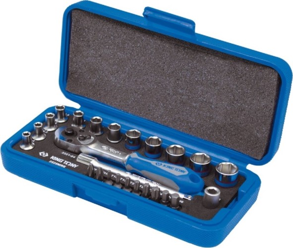 Набор головок 1/4" KING TONY 2525MRE 1/4", 25 предметов