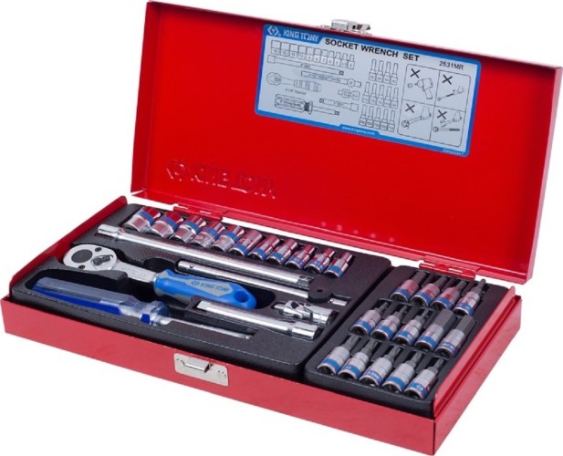 Набор головок 1/4" KING TONY 2531МR 1/4", 31 предмет 2531MR