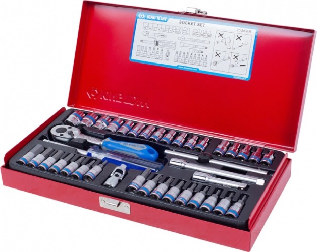 Набор головок 1/4" KING TONY 2539МR 1/4", 39 предметов 2539MR