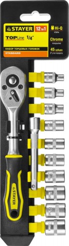 Набор головок 1/4" STAYER 12 предметов 27754-Н12 27754-H12