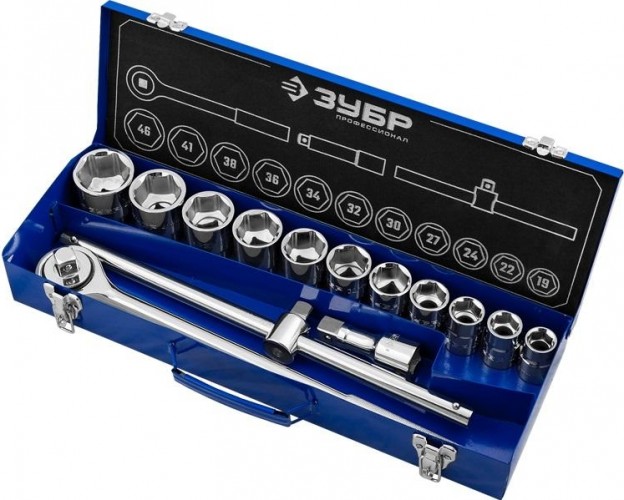 Набор головок 3/4" ЗУБР "ПРОФИ" 14 предметов 27660-H14 27660-H14