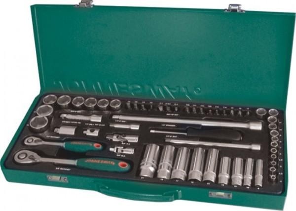 Набор головок 3/8" JONNESWAY S04H3157S стандартных и глубоких 1/4" и 3/8"DR, 4-24 мм, 57  047204