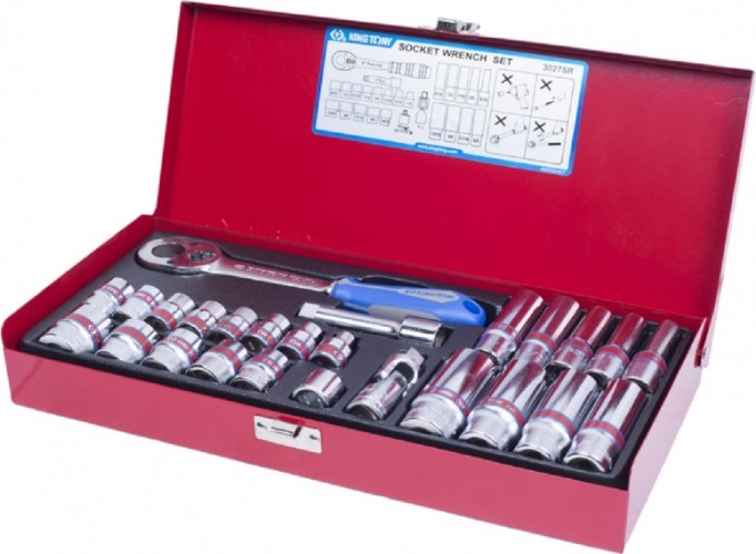 Набор головок 3/8" KING TONY 3027SR 3/8", 26 предметов