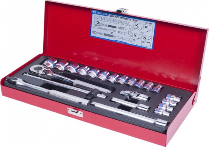 Набор головок 3/8" KING TONY 3023МR 3/8", 22 предмета 3023MR