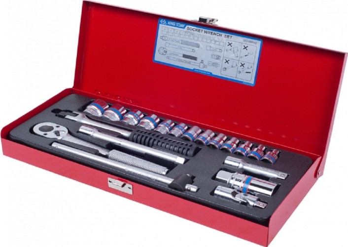 Набор головок 3/8" KING TONY 3020МR02 3/8", 20 предметов 3020MR02