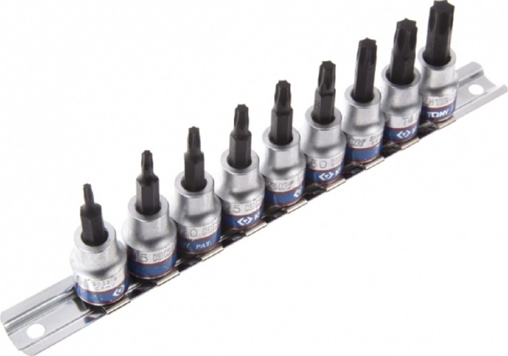 Набор головок 3/8" KING TONY 3109PR8 торцевых torx, т10-т50 мм, l=50 мм, 9 пр.