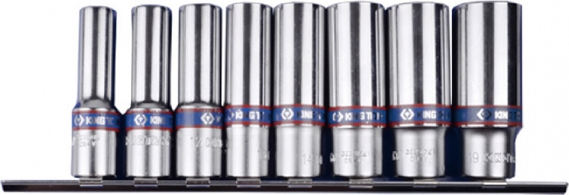 Набор головок 3/8" KING TONY 3508MR10 6-ти гранные, 10-19 мм, 8 пр.