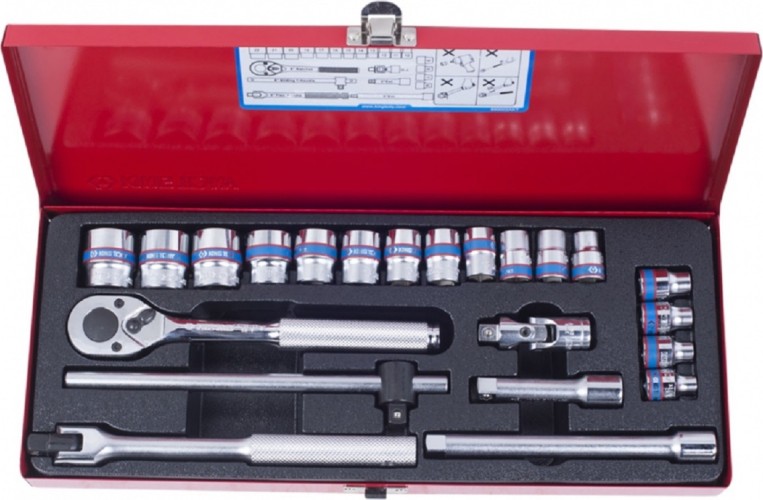 Набор головок 3/8" KING TONY 3523МR 3/8", 22 предмета 3523MR - изображение 2