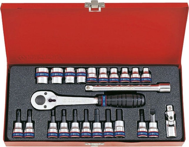 Набор головок 3/8" KING TONY 3524МR 3/8", 24 предмета 3524MR
