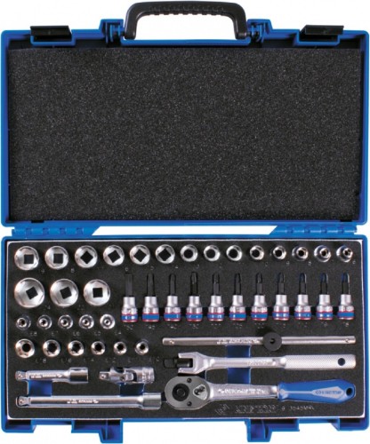 Набор головок 3/8" KING TONY 3545MRV 6-ти гранные, 6-24 мм, 45 предметов