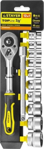 Набор головок 3/8" STAYER RSS 12M 12 предметов 27752-H12 27752-H12