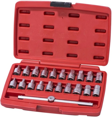 Набор головок для масляных пробок AV Steel AV-920028  21 предмет