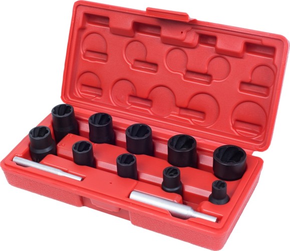 Набор головок для поврежденных гаек и болтов МАСТАК 109-30012C 3/8" и 1/2", 8-21 мм, 12 предметов