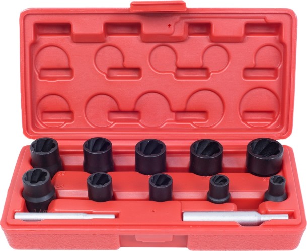 Набор головок для поврежденных гаек и болтов МАСТАК 109-30012C 3/8" и 1/2", 8-21 мм, 12 предметов - изображение 2