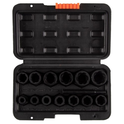 Набор головок для поврежденных гаек и болтов AFFIX AF10930014C  1/4"-3/4", 14 предметов