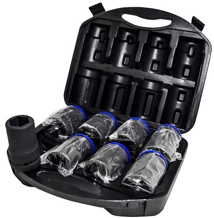 Набор головок с посадкой 1" БелАК  к-т 8 шт. (27,30,32,33,34,36,38,41 мм.) БАК.00108