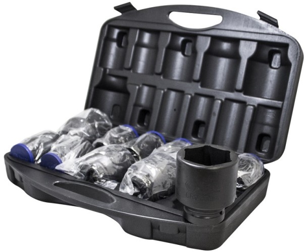 Набор головок с посадкой 1" БелАК  к-т 11шт. (27,30,32,33,36,38,41,46,50,55,60 мм.) БАК.00105