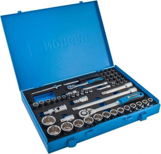 Набор головок с посадкой 1/2" - 1/4" Norgau ND192058 с акссессуарами 58 шт. 063792432