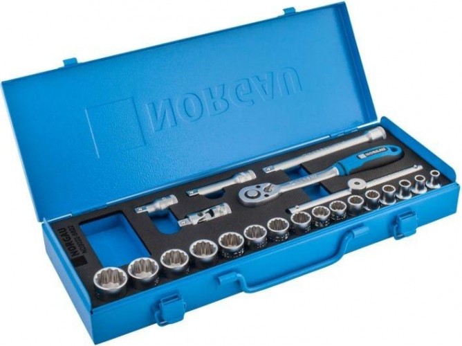 Набор головок с посадкой 3/8" Norgau ND3022 с акссессуарами 22 шт. 063692022