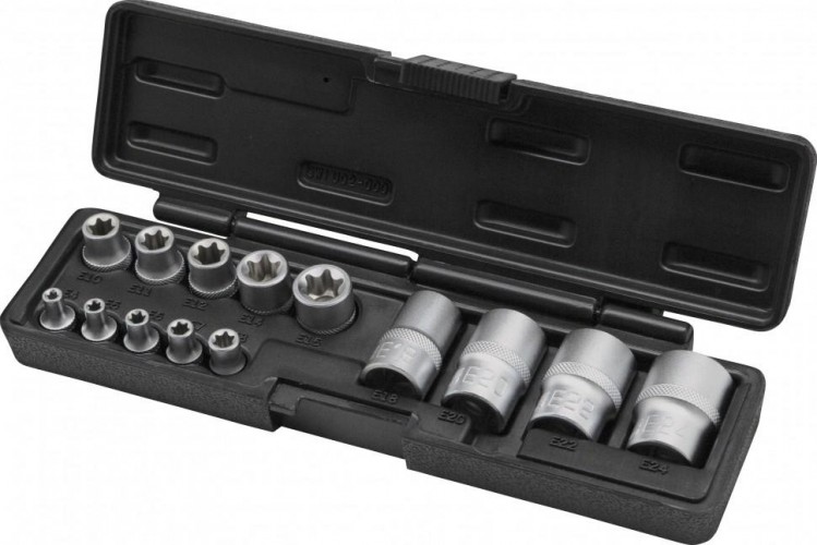 Набор головок TORX 1/4" 3/8" 1/2" STELS 14 предметов 13675 13675