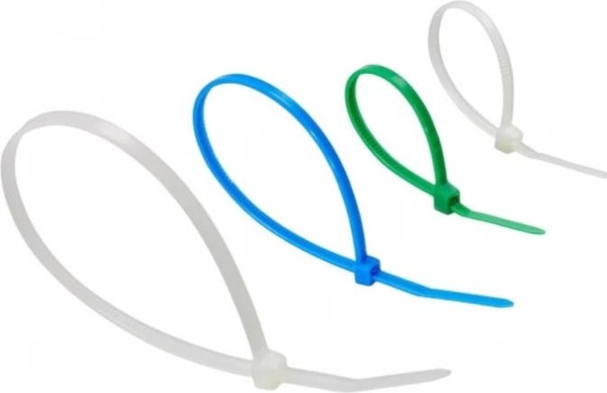 Набор хомутов REXANT 100, 150, 200 мм, цветные нх-1, тубус 200 шт. 07-7201