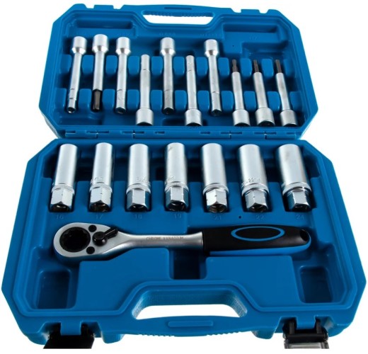 Набор инструмента AV Steel AV-922058 для разбора стоек с проходной трещоткой, 18 предм. - изображение 4